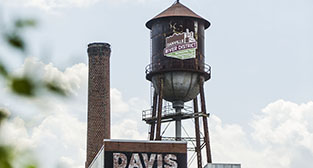 Reimagine That logo on water tower